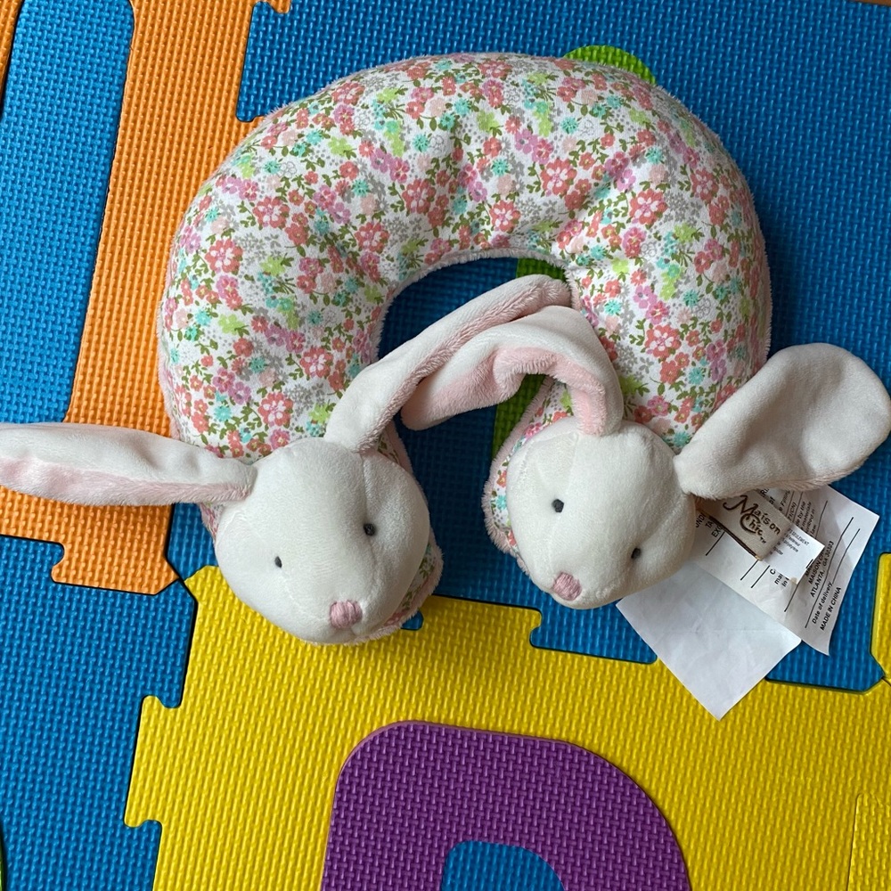 Floral Bunny Neck Pillow